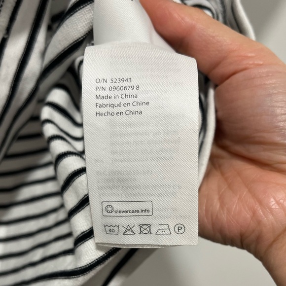 COS THE CLEAN CUT T-SHIRT in Off-white/Black - Picture 5 of 7